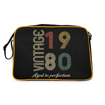 Birthday gift 44 years old - 1980 - Retro Bag - black/gold - Back