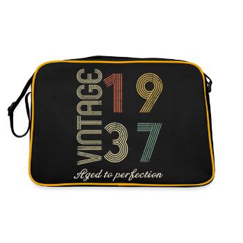 Cadeau d’anniversaire 87 ans - 1937 - Sac Retro - noir/or - Dos