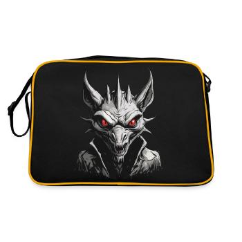 Chupacabra / Sucking Creature / Monster /Spain - Retro Bag - black/gold - Back