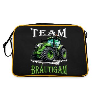Team Groom Tractor for Farmers and Farmers - Retro Bag - black/gold - Back