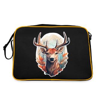 Tête de cerf - Sac Retro - noir/or - Dos