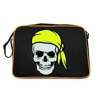 Crâne Pirate Ahoy - Sac Retro - noir/or - Dos