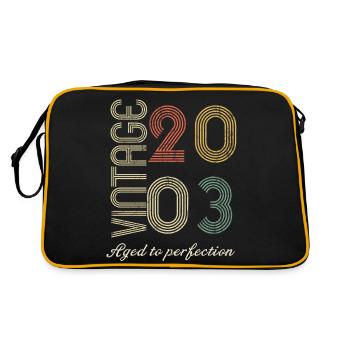 21 Year Anniversary Gift - 2003 - Retro Bag - black/gold - Back