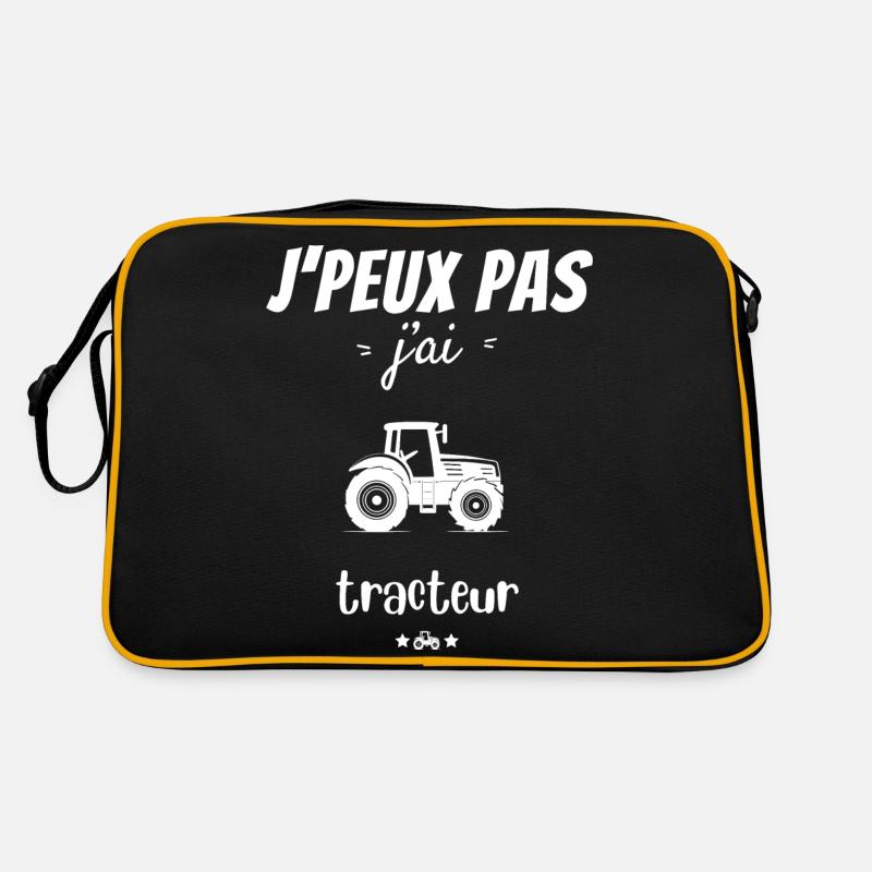 Ich kann keinen Traktor haben Retro Tasche