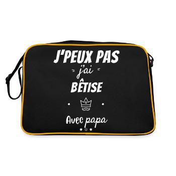 I can't I messed up with daddy - Retro Bag - black/gold - Back