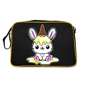 Eishorn - Retro Tasche - Schwarz/Gold - Hinten