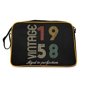 Cadeau d’anniversaire 66 ans - 1958 - Sac Retro - noir/or - Dos