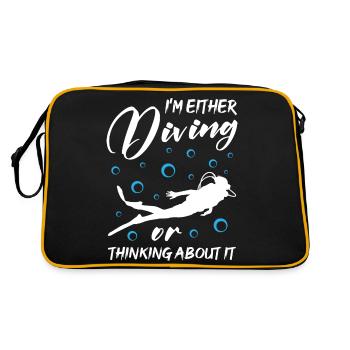 Soit je plonge, soit j’y pense - Sac Retro - noir/or - Dos