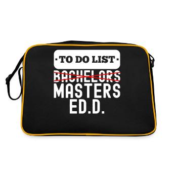 To Do List Bachelors Masters Degree Graduation - Retro Bag - black/gold - Back