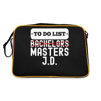 To Do List Bachelors Masters Degree Graduation - Retro Bag - black/gold - Back