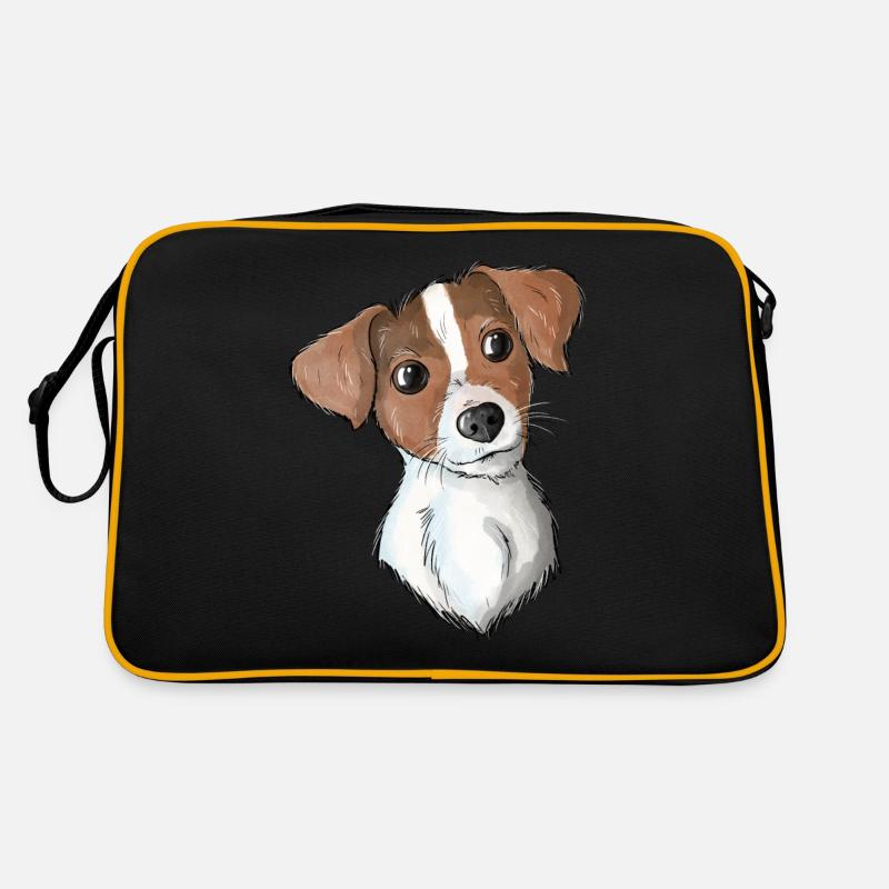 Jack Russell Pattern 4 Retro Tasche