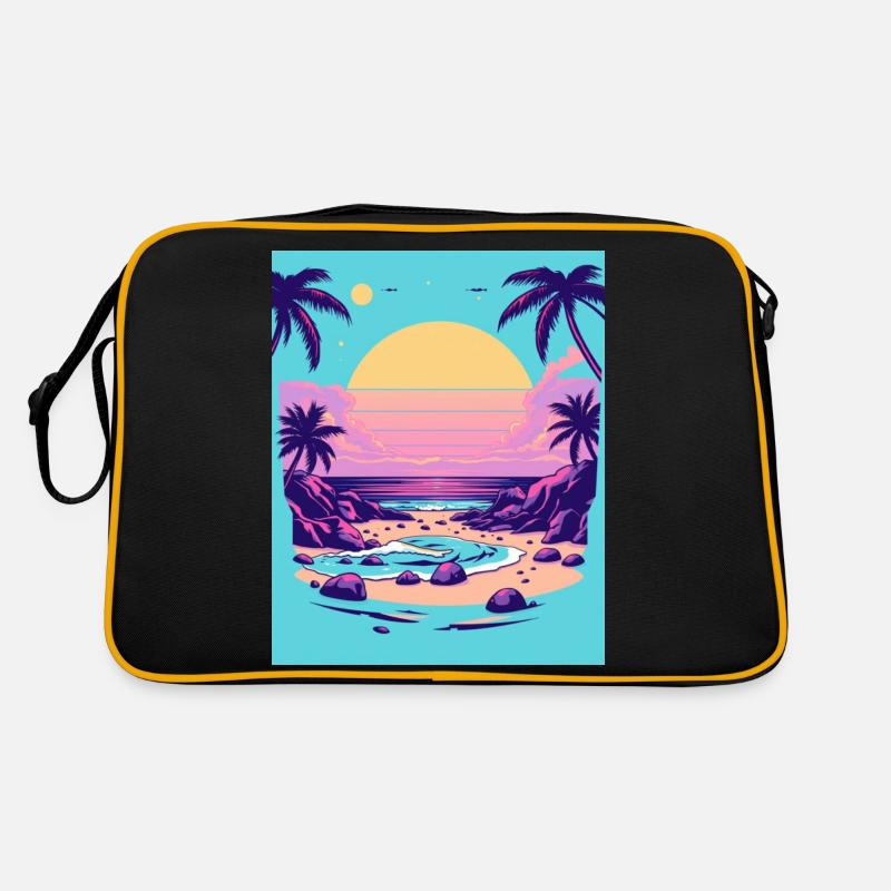 Sunset Serenity Retro Tasche