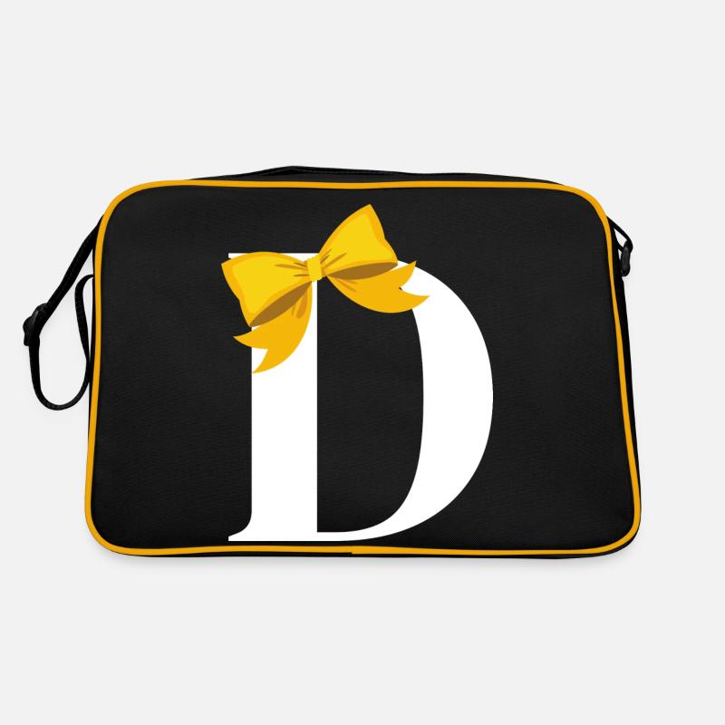 Letter d yellow knot Retro Bag