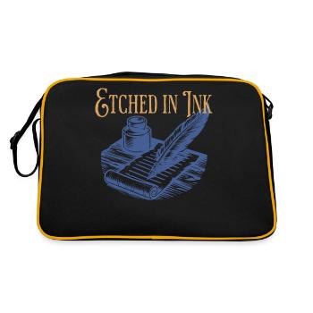 Dark Academia Etched In Ink - Retro Bag - black/gold - Back