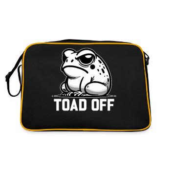 Vintage Frog Toad Meme Grumpy Frog Don't Toad Me - Retro Tasche - Schwarz/Gold - Hinten