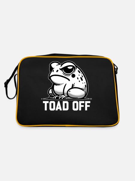 Vintage grenouille crapaud Meme grenouille ne me crapaud pas - Sac Retro - noir/or - Dos