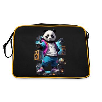Breakdance Panda - Retro Bag - black/gold - Back