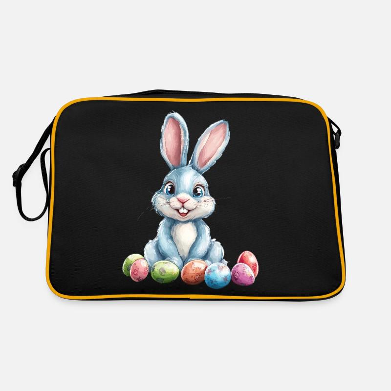 Lapin de Pâques - Sac Retro - noir/or