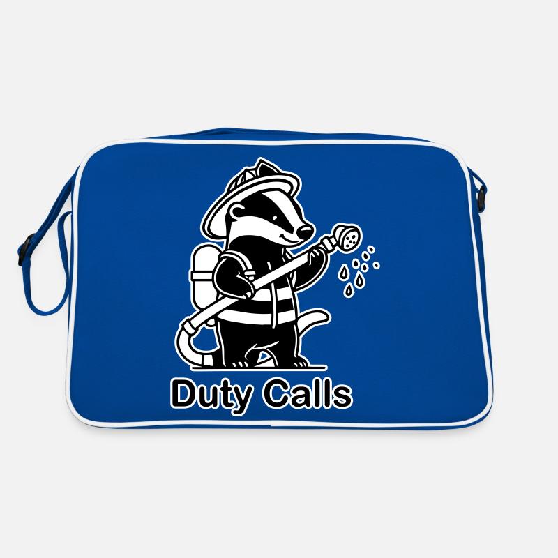 Blaireau pompier - Design « Duty Calls » Sac Retro