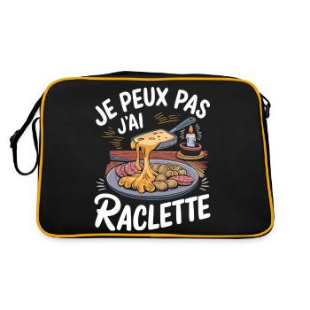 J'peux pas j'ai raclette - Sac Retro - noir/or - Dos