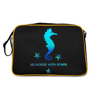 Seepferdchen bestanden Schwimmabzeichen schwimmen - Retro Tasche - Schwarz/Gold - Hinten
