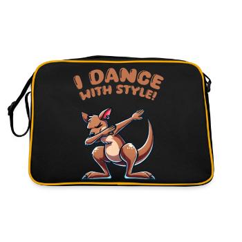 Dabbing kangourou - Sac Retro - noir/or - Dos