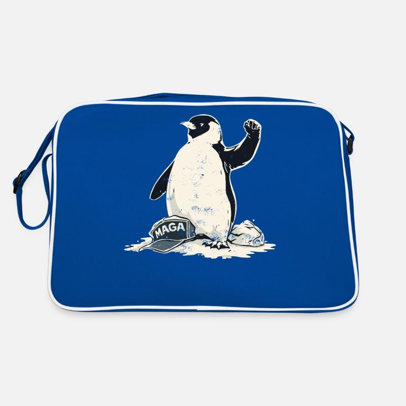 Resist Penguin Grunge Protest Retro Tasche