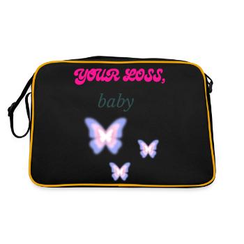 Votre Perte Chemise Bébé – Glow Up Esthétique fille douce - Sac Retro - noir/or - Dos