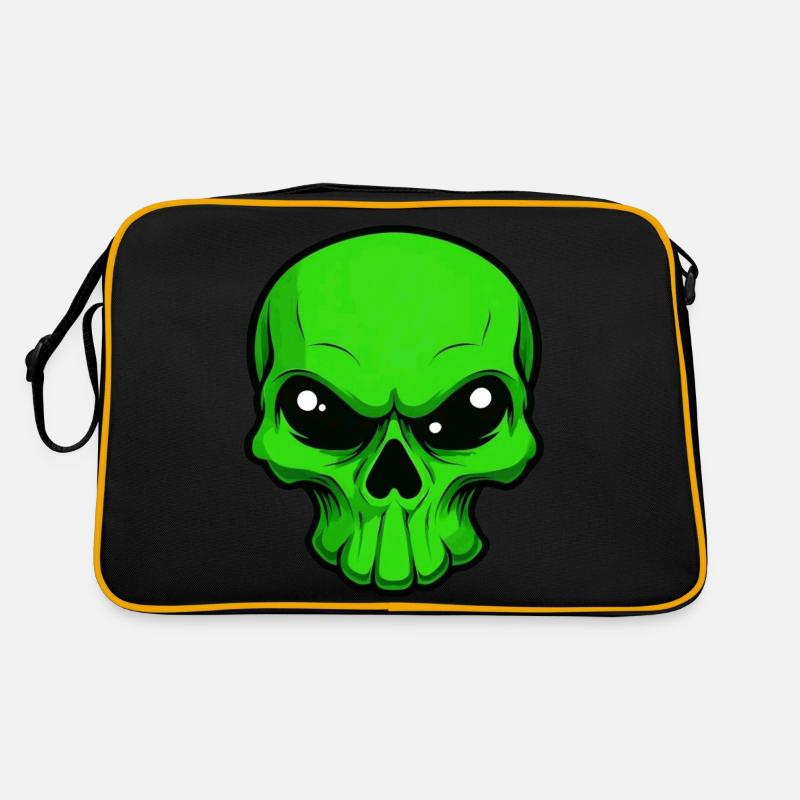 Alien Skull Retro Tasche