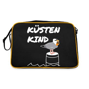 Kuesten Kind - Retro Tasche - Schwarz/Gold - Hinten