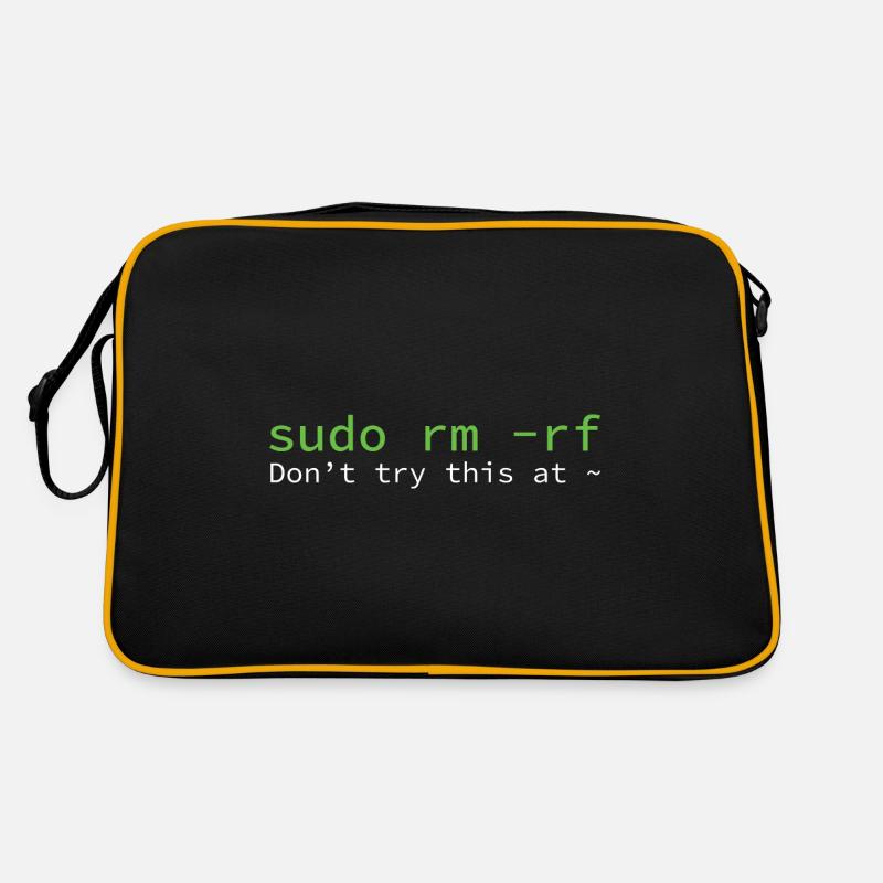 sudo rm -rf Don_t try thi... Programmierer & Nerd Retro Tasche