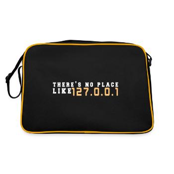 Lustiger Informatiker Spruch, Informatik - Retro Tasche - Schwarz/Gold - Hinten