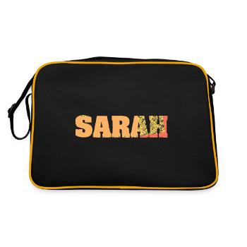 Gift for Sarah - Retro Bag - black/gold - Back