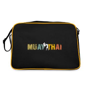 Muay Thaï - Sac Retro - noir/or - Dos