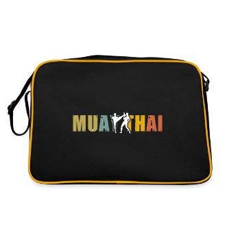 Muay Thaï - Sac Retro - noir/or - Dos