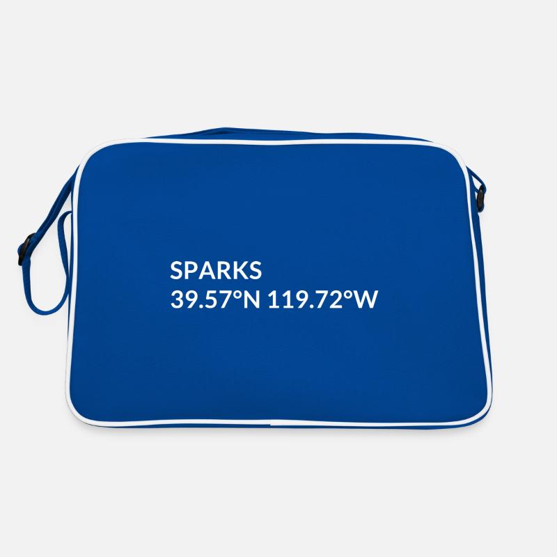Sparks, Nevada, USA Coordinates Retro Bag
