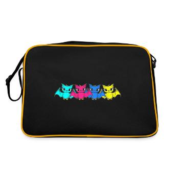 Années 80 Chauve-souris rétro des années 90 Chauves-souris d’Halloween - Sac Retro - noir/or - Dos