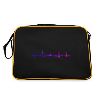 Rowing Ruderer Damen Rudern Herren - Retro Tasche - Schwarz/Gold - Hinten