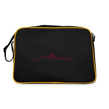 Ruderer Rowing Damen Rudern Herren - Retro Tasche - Schwarz/Gold - Hinten