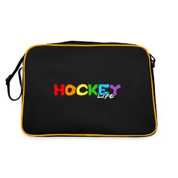 Hockey sur gazon Hockey-vie Terrain de hockey - Sac Retro - noir/or - Dos