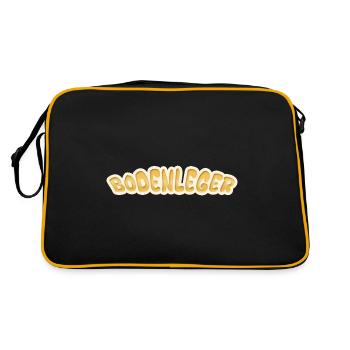 Bodenleger - Retro Tasche - Schwarz/Gold - Hinten