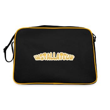 Gift for installer - Retro Bag - black/gold - Back
