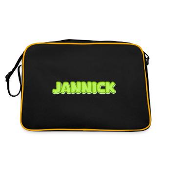 Cadeau pour Jannick - Sac Retro - noir/or - Dos