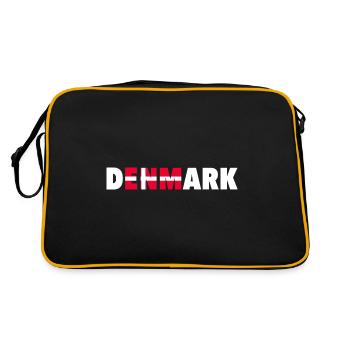 Danemark Drapeau Rømø Fanø Bornholm - Sac Retro - noir/or - Dos