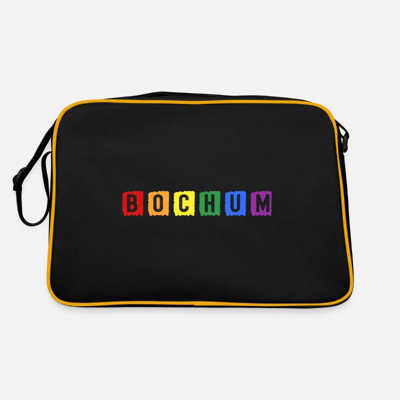 Bochum - Retro Tasche - Schwarz/Gold