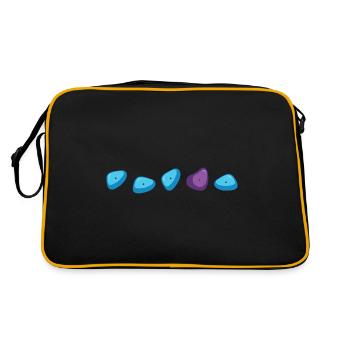 Bloc Bloc Bloc Rochers de bloc Bloc de route de bloc - Sac Retro - noir/or - Dos