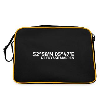 Coordonnées de De Fryske Marren - Sac Retro - noir/or - Dos