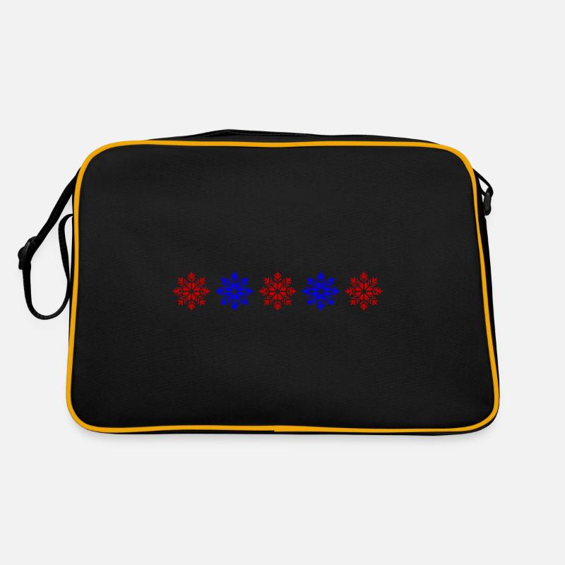 Snowflake Winter Symbol Retro Bag