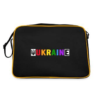 UKRAINE support Kiev UKRAINE LGBT community - Retro Bag - black/gold - Back