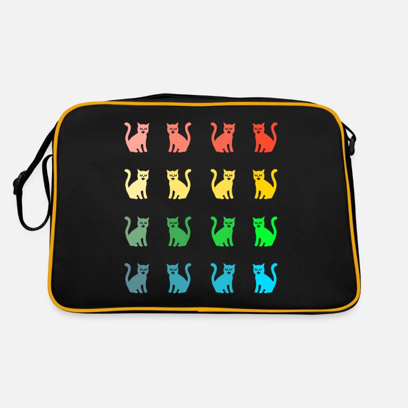 Modèle de chat drôle de chats colorés avec des chatons Sac Retro